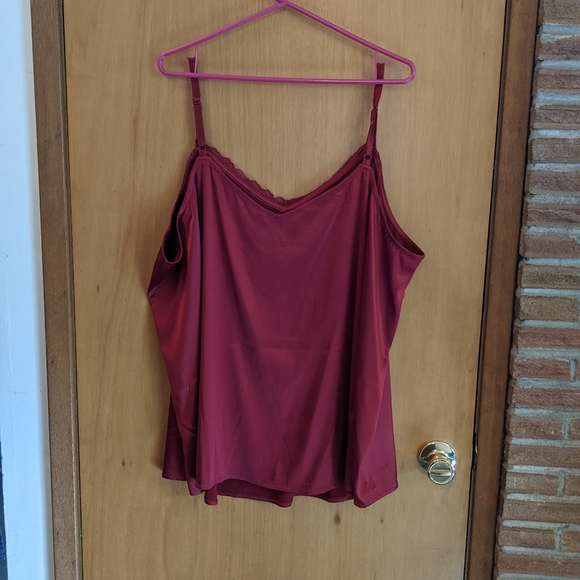 DREAM SATIN LACE TRIM SLEEVELESS SLEEP CAMI Sz. 3x (22W-24W) - Picture 5 of 6